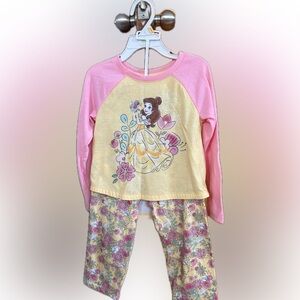 Disney Princess Pink and Yellow Kids Pajamas
